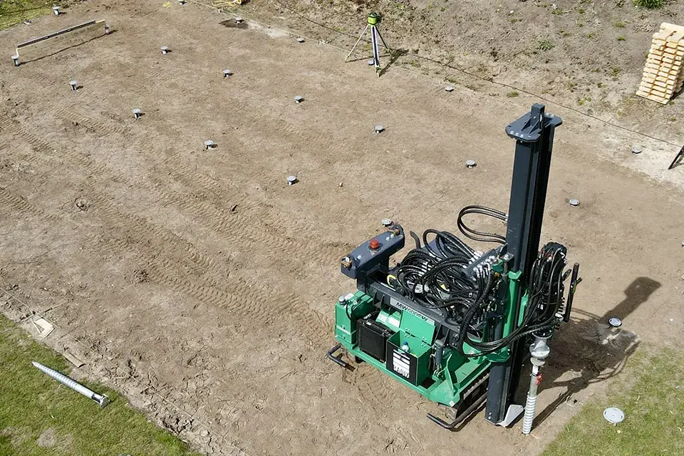 installing ground screw foundations