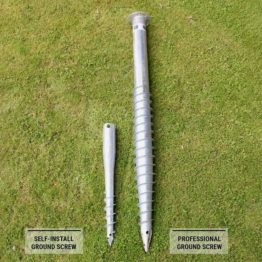 professional ground screw vs self-install screw
