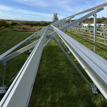 solar array racking system installed