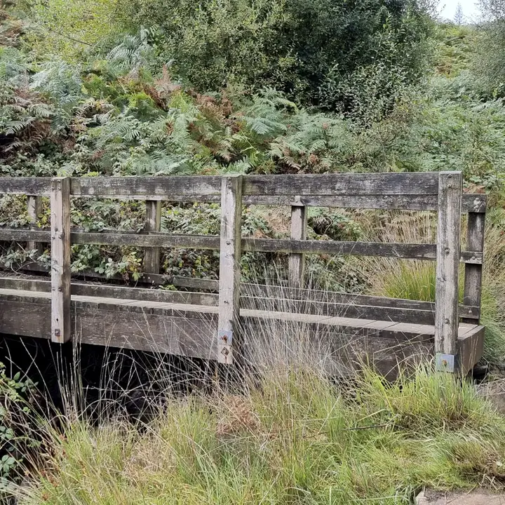 footbridge foundations in rural wales