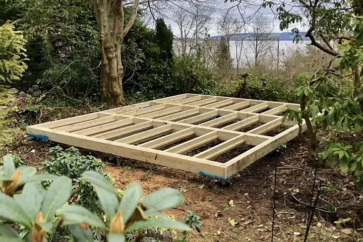 Off-grid foundations and bespoke subframe
