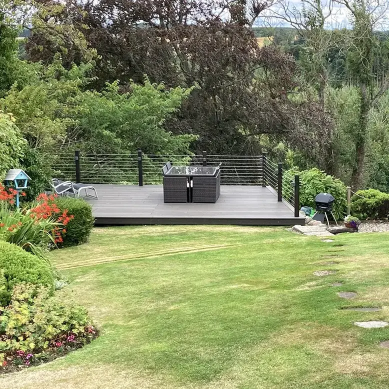Decking Over Sloping Garden Embankment Feature
