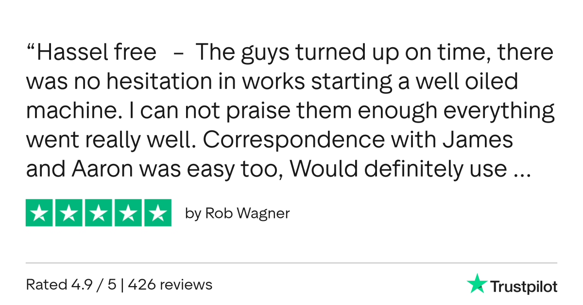 Trustpilot Review - Rob Wagner
