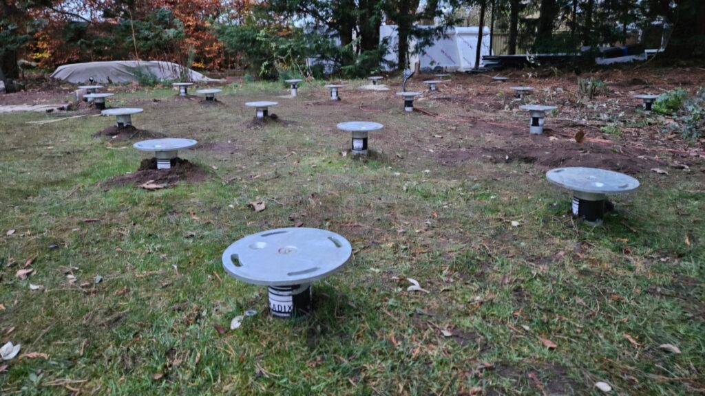 Ground Screw Garden Room Foundations, Cheshire installed by No More Digging North West